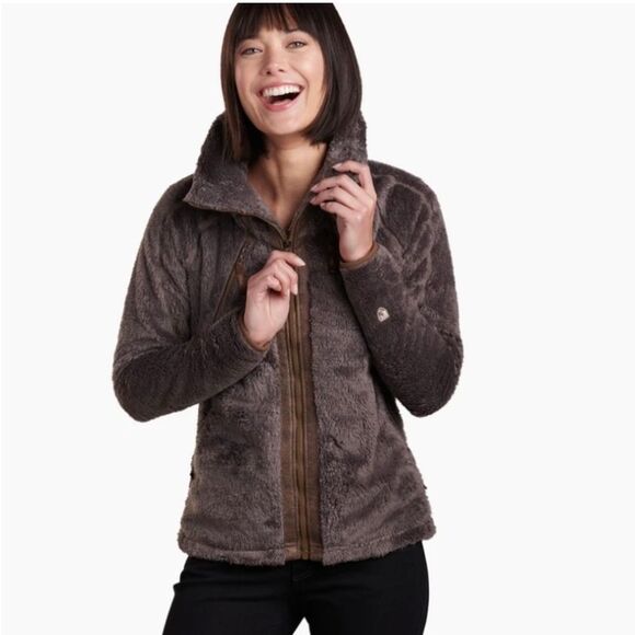 Kuhl | Green Warm Soft Fuzzy Fleece Flight Jacket S - Picture 3 of 13